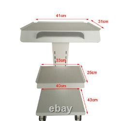 Dental Trolley Medical Mobile Cart Salon Equipment Three Layers withFoot Brake