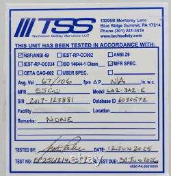 Esco LabCulture LA2-3A2-E Class II Type A2 Biological Safety Cabinet 3 ft