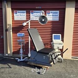 Exam Chair Hill w New Black Upholstery Grey Base Premier Used Medical Equipment