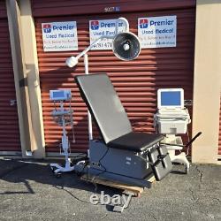 Exam Chair Hill w New Black Upholstery Grey Base Premier Used Medical Equipment