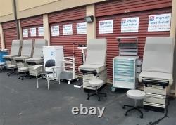 Exam Chair Hill w New Black Upholstery Grey Base Premier Used Medical Equipment