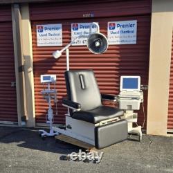 Exam Chair Table Hill HA90W New Black Upholstery Premier Used Medical Equipment