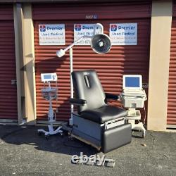 Exam Chair Table Hill HA90W New Black Upholstery Premier Used Medical Equipment