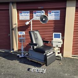 Exam Chair Table Hill HA90W New Black Upholstery Premier Used Medical Equipment