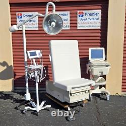 Exam Chair Table Hill HA90W New Black Upholstery Premier Used Medical Equipment