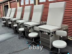Exam Chair Table Med Spa 4 Functions Gray Upholst Premier Used Medical Equipment Exam Chair Table Med Spa 4 Functions Gray Upholst Premier Used Medical Equipment