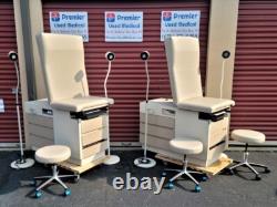 Exam Table Chair Med Spa w New White Upholstery Premier Used Medical Equipment