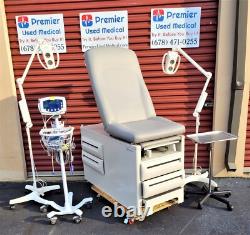 Exam Table Chair Midmark 413 New Cream Upholstery Premier Used Medical Equipment