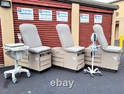 Exam Table Chair UMF 8677 w New Black Upholstery Premier Used Medical Equipment