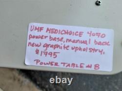 Exam Table UMF MediCho 4070 New Graphite Uphlstry Premier Used Medical Equipment