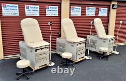 Examination Tables Brewer w New Creme Upholstery Premier Used Medical Equipment