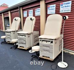Examination Tables Brewer w New Creme Upholstery Premier Used Medical Equipment