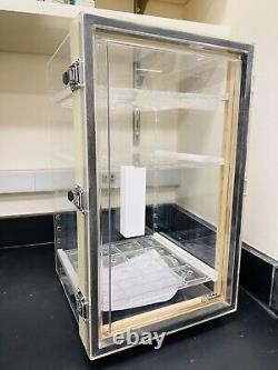 Fisher Scientific Acrylic Desiccator Cabinet Non-Vacuum 3 Shelves 18 in. Height