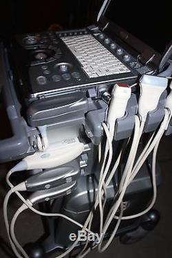 GE Logiq E Ultrasound with 3S 12L E8C Probes with printer and cart Warranty