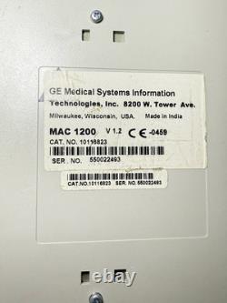 GE Medical Systems MAC 1200 EKG ECG Machine & Manuals Accessories GE Medical Systems MAC 1200 EKG ECG Machine & Manuals Accessories