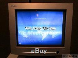 GE Voluson 730 Pro Ultrasound with 3 Probes AB2-7 RAB4-8P RIC5-9
