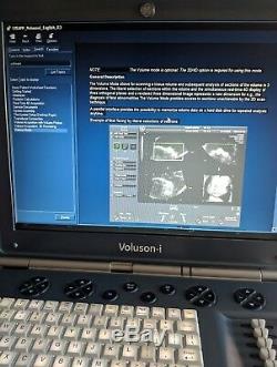 GE voluson I portable 3D/4D Ultrasound machine with probe