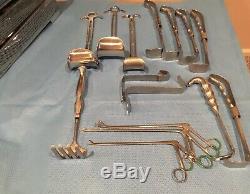 HUGE LOT OF 3 Medical Surgery SURGICAL equipment with TRAYS