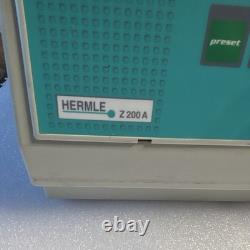 Hermle Z 200 A Medical Lab Speed Centrifuge, Digital Display, Fixed-Angle