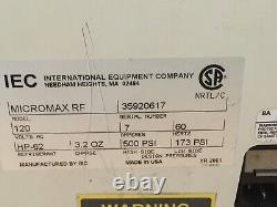 IEC Micromax RF Refrigerated Benchtop Centrifuge 120VAC 8.0A 60Hz. Mfg. 1998