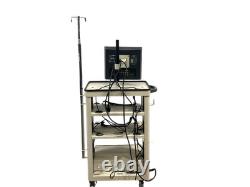 KARL STORZ OFFICEKART 9801 T-20 MEDICAL CART With LMD-1410 LCD MONITOR