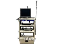 KARL STORZ OFFICEKART 9801 T-20 MEDICAL CART With LMD-1410 LCD MONITOR