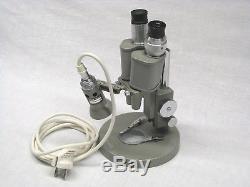 LEYBOLD HERAEUS Stereomikroskop Stereolupe Typ 44386 + Lampe