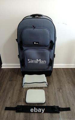 Laerdal SimMan ALS CPR Manikin Equipment Case with removable pads + extra wheels