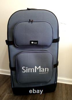 Laerdal SimMan ALS CPR Manikin Equipment Case with removable pads + extra wheels