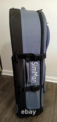 Laerdal SimMan ALS CPR Manikin Equipment Case with removable pads + extra wheels