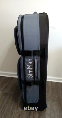 Laerdal SimMan ALS CPR Manikin Equipment Case with removable pads + extra wheels