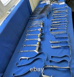 Large set of Surgical Retractors Abdominal, Soft Tissue, Spinal & more withcase