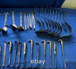 Large set of Surgical Retractors Abdominal, Soft Tissue, Spinal & more withcase