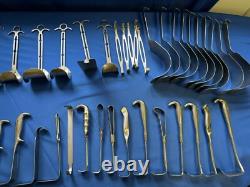 Large set of Surgical Retractors Abdominal, Soft Tissue, Spinal & more withcase