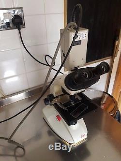 Leica BM E Stereo Microscope, 40X Objective with Camera, Very Good Condition