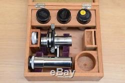 Leitz Heine Phase Contrast PHACO Microscope Condenser c/w 3 Pv Objective lenses