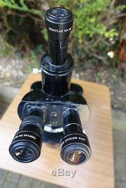 Leitz Wetzlar Ortholux Microscope With 5 Lens Condenser & 5 Turret Nose Piece