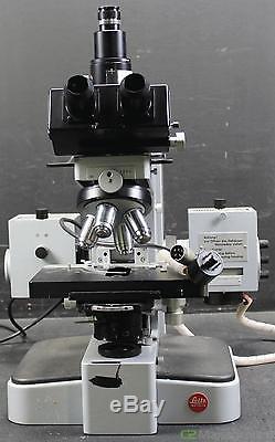 Leitz Wetzlar Orthoplan Microscope with 4 Objectives and Trinocular Head