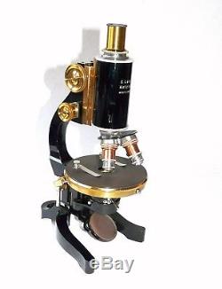 Leitz antikes Mikroskop ca. 1910, Vergrößerung von 51 bis 1260
