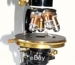 Leitz antikes Mikroskop ca. 1910, Vergrößerung von 51 bis 1260