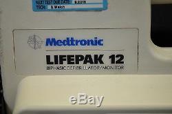 Lifepak 12 Defibrillator BIphasic 12-Lead NIBP SpO2 CO2 AED Pacing + 4 Batteries