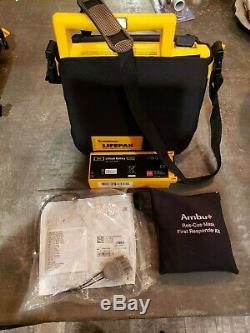 Lifepak 500 defibrillator AED + Case + new battery + new adult pads