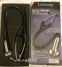 Littmann Model 3000 Electronic Stethoscope with Ambient Noise Reduction Blue
