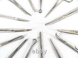 Lot Of 14 Assorted Medical Forceps V. Muller, Miltex, Jarit, Aesculap, Weck, Konig