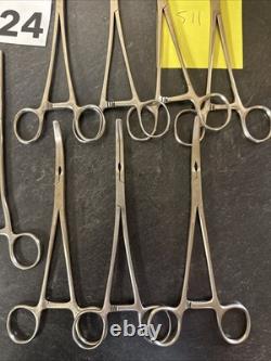 Lot Of 8 Codman Masterson Hysterectomy Forceps 37-1520, 1521