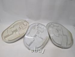 Lot of 3 Steris flexible scope medical tool processing / wash basin trays