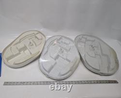 Lot of 3 Steris flexible scope medical tool processing / wash basin trays