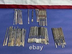 Lot of 56 Osteotome Instruments V. Mueller, Zimmer, Codman, Lorenz Jarit RETIRED