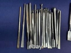 Lot of 56 Osteotome Instruments V. Mueller, Zimmer, Codman, Lorenz Jarit RETIRED