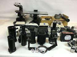 Lot of Microscope Parts Olympus Nikon Zeiss Binocular Illuminator Objectives